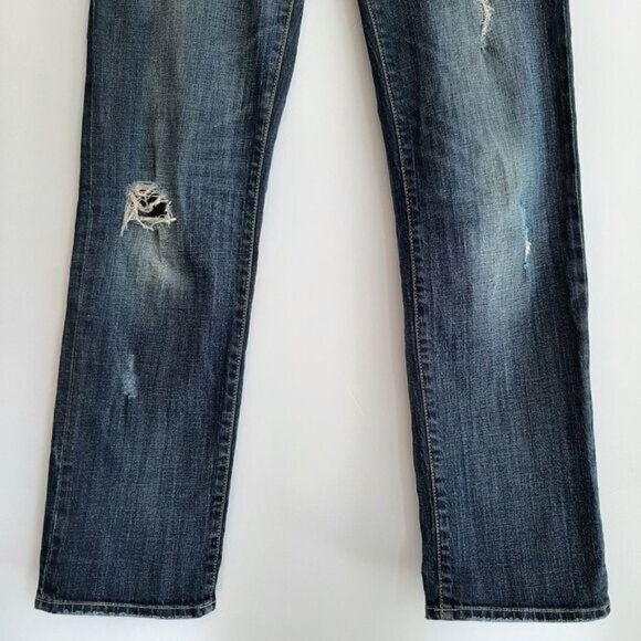 MAVI | Patti Straight Faded & Distressed Ripped  Blue Jeans Sz 28 - Picture 4 of 13